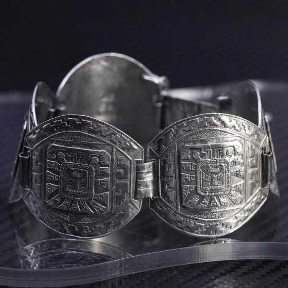 7.5”, Vintage RL Signed Peru Peruvian Sterling 925 Silver