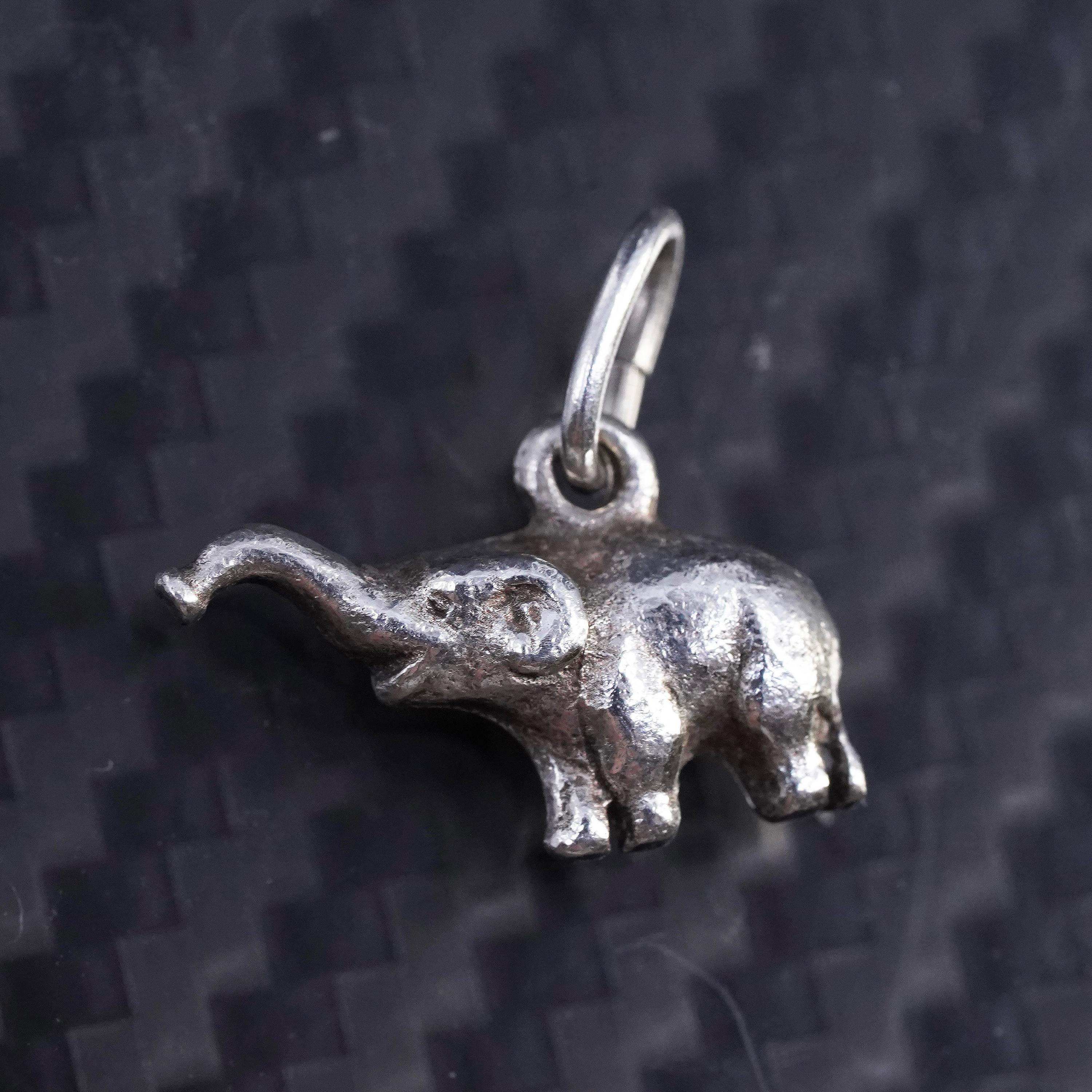 Elefantino portafortuna argento con bolle - Soffio Jewels