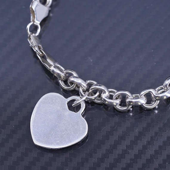7.25” 8mm, Vintage Italian Sterling Silver 925 Bold Circle Chain