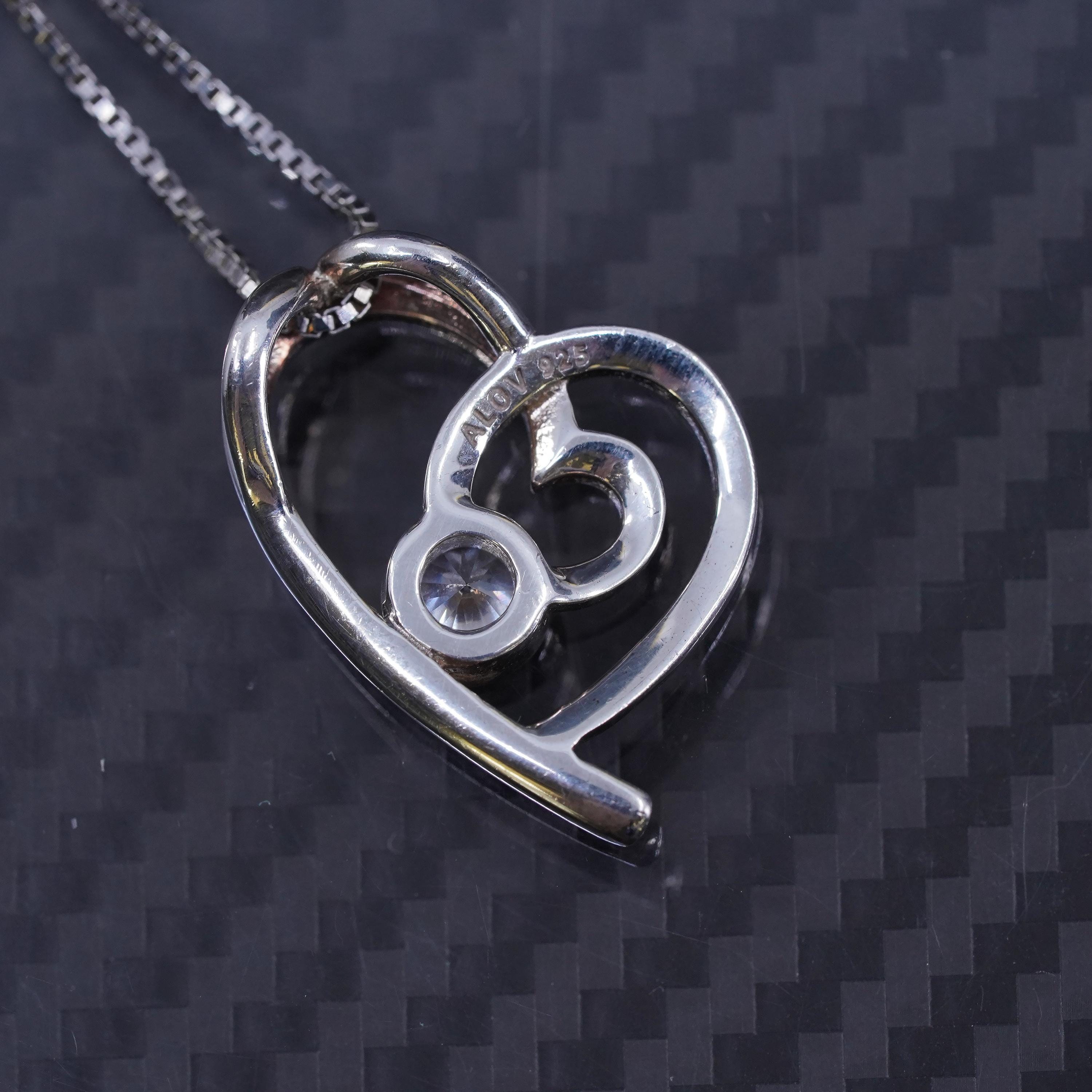 Moon & Back Sterling Silver CZ Heart Pendant (7033173) | Argos Price Tracker | Pricehistory.co.uk - Foto 5