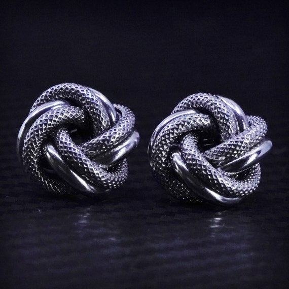 Vintage sterling silver 925 entwined studs earring