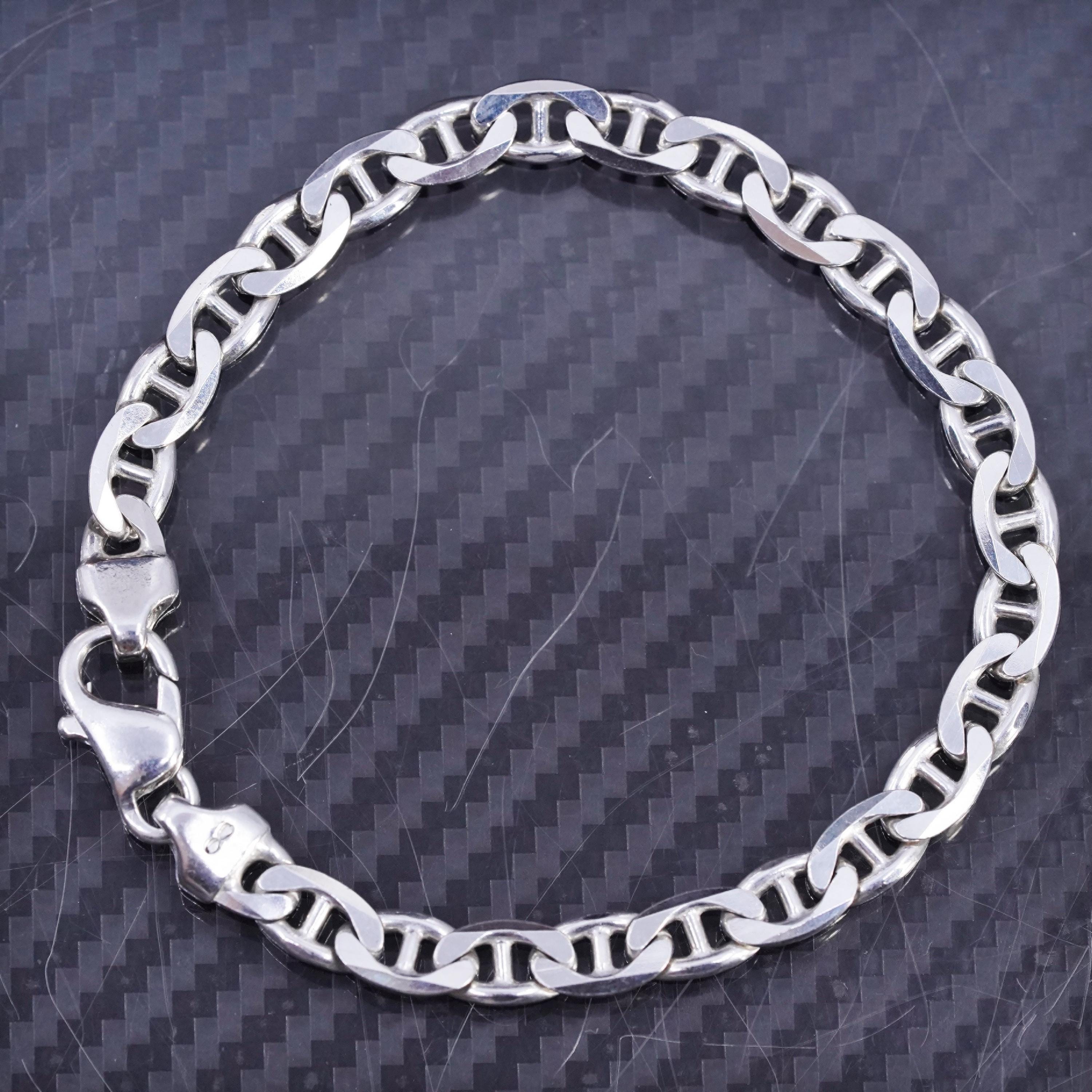 Vintage Sterling Silver Italian Bracelet - Etsy