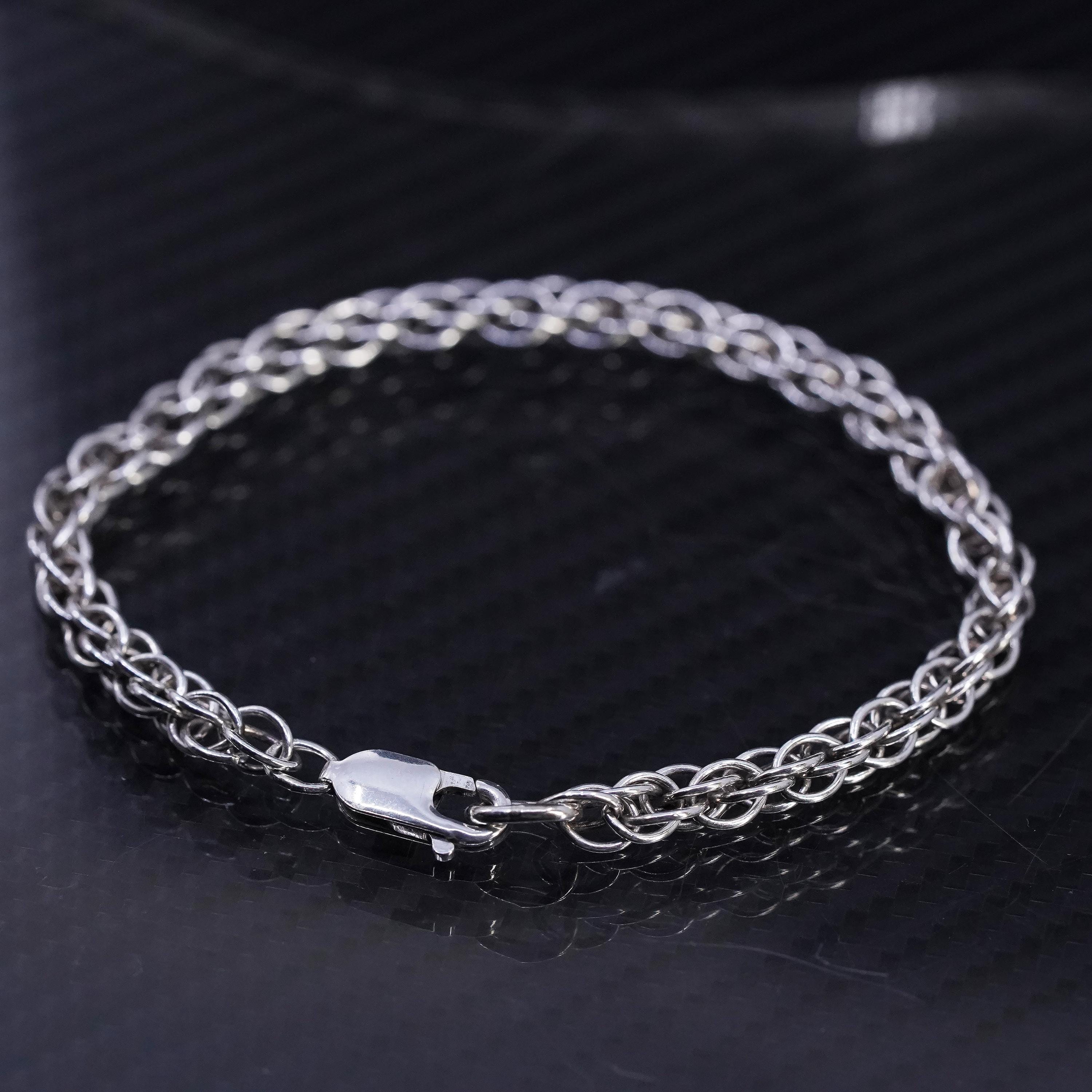 7” 5mm, Vintage Prochain Sterling Silver 925 Handmade Rope Chain