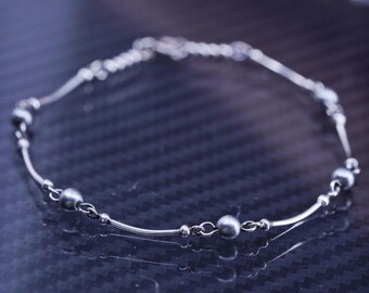 アクセサリー vintage silver925 chain bracelet 925 Sterling Silver Vintage Hammered Open Circle Chain
