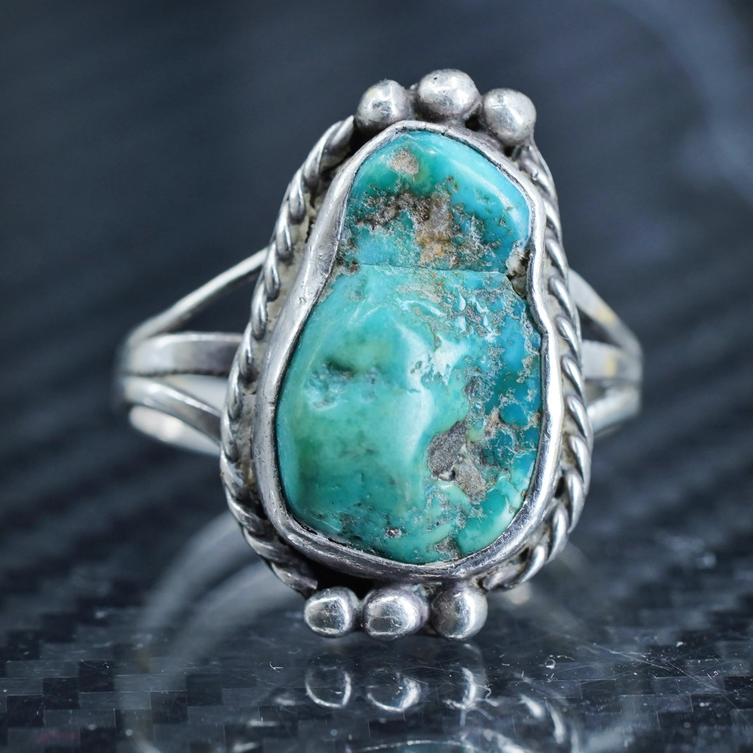 Size 7, Native American Southwestern Lee Chee Sterling Silver 925 