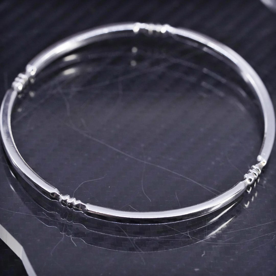 8”, Vintage Mexican Sterling Silver 925 Handmade Twisted Cable