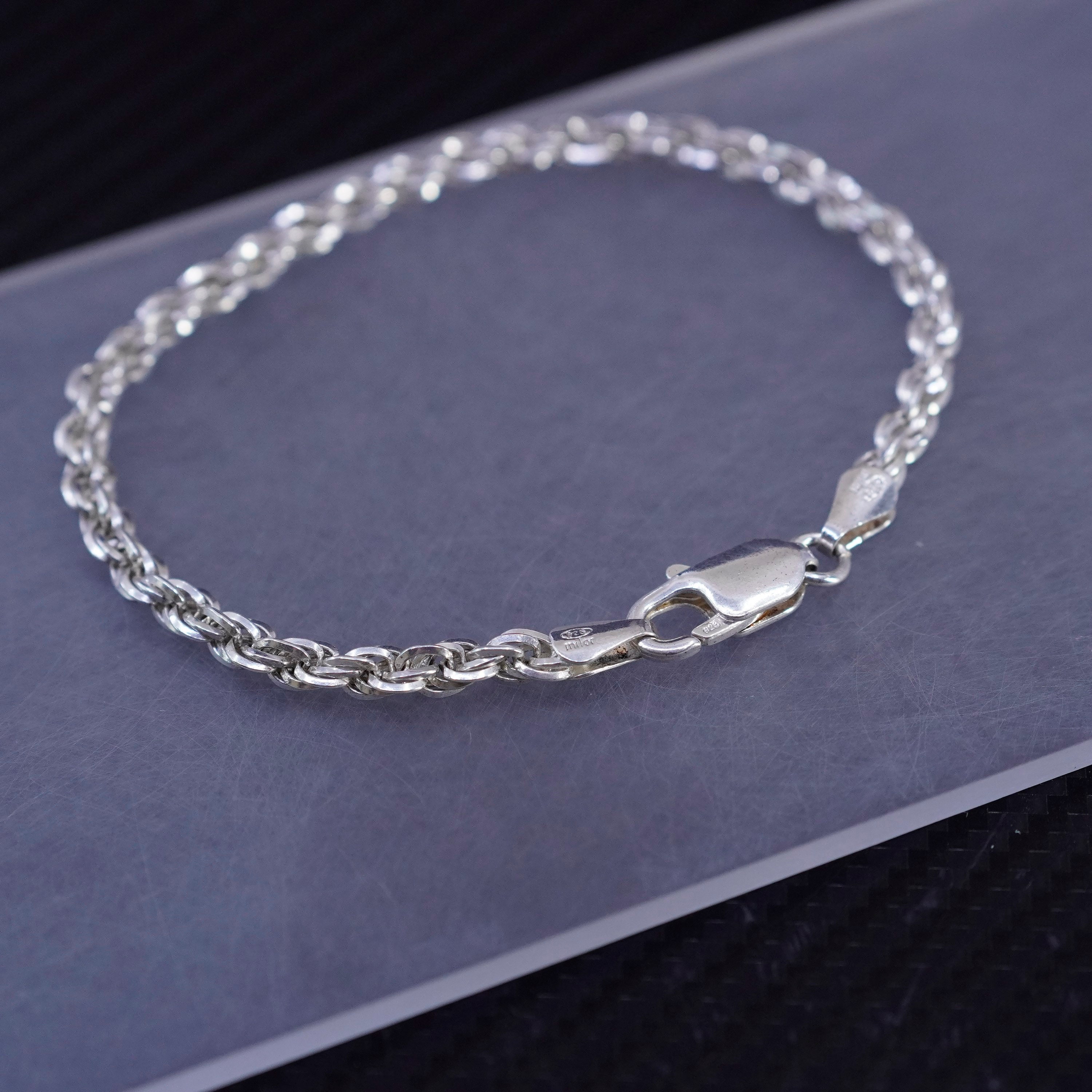 7.25” 4mm, Vintage Italian Milor Sterling Silver 925