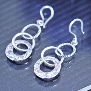 SILPADA Oxidized 925 Sterling Silver 925 Triple Threat Dangle Earrings W1616, stamped 925