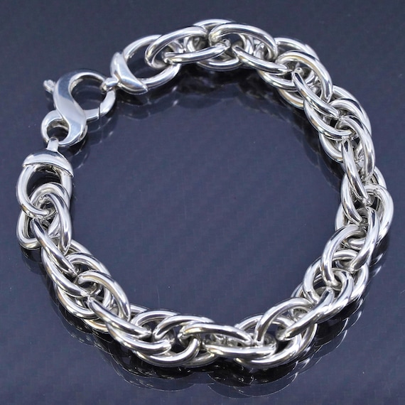 アクセサリー Vintage Italian Silver Bracelet Vintage Italian Silver 925 C-Link Chain Bracelet 19.5g | eBay