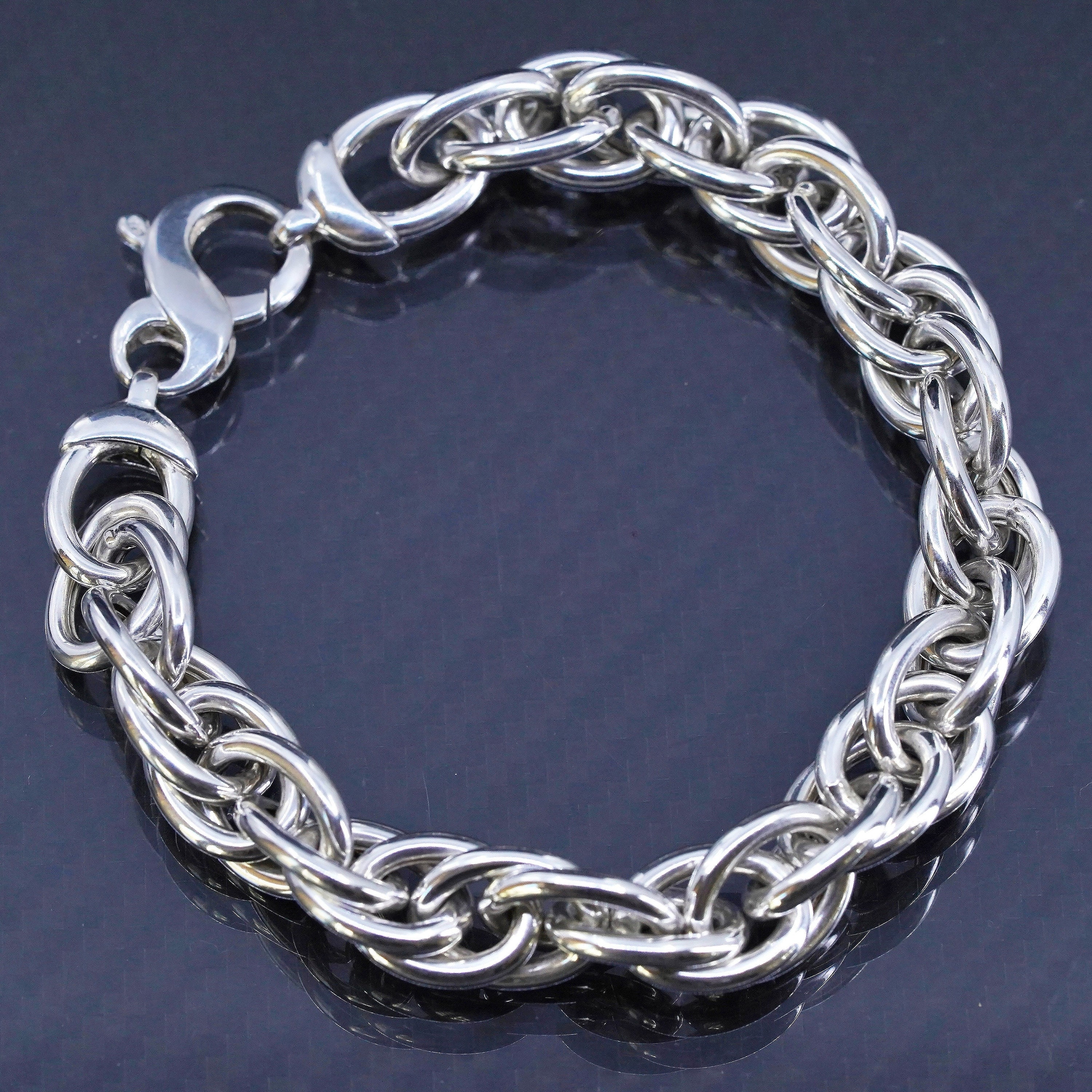 Amazon.com: 925 Sterling Silver Twist Bracelet Stainless