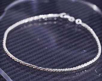 7.25”, Vintage Italy Sterling 925 Silver Handmade Bracelet