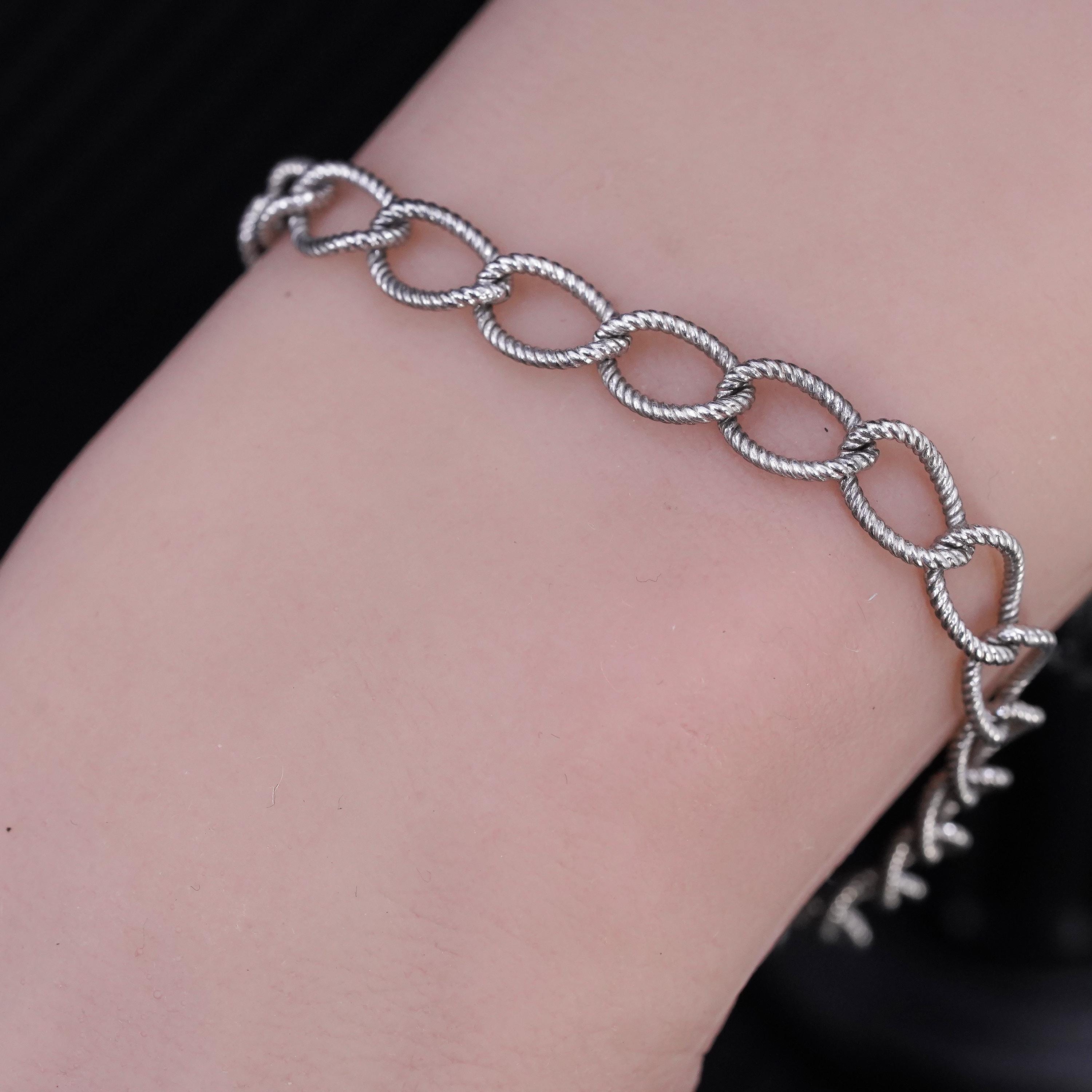 7インチ 7 mm、ヴィンテージスターリングシルバーハンドメイド