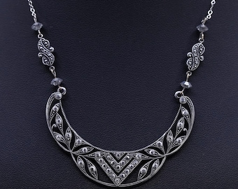 Vintage Pididdly Links / Kingston, NY Brass Art Nouveau Choker - Etsy