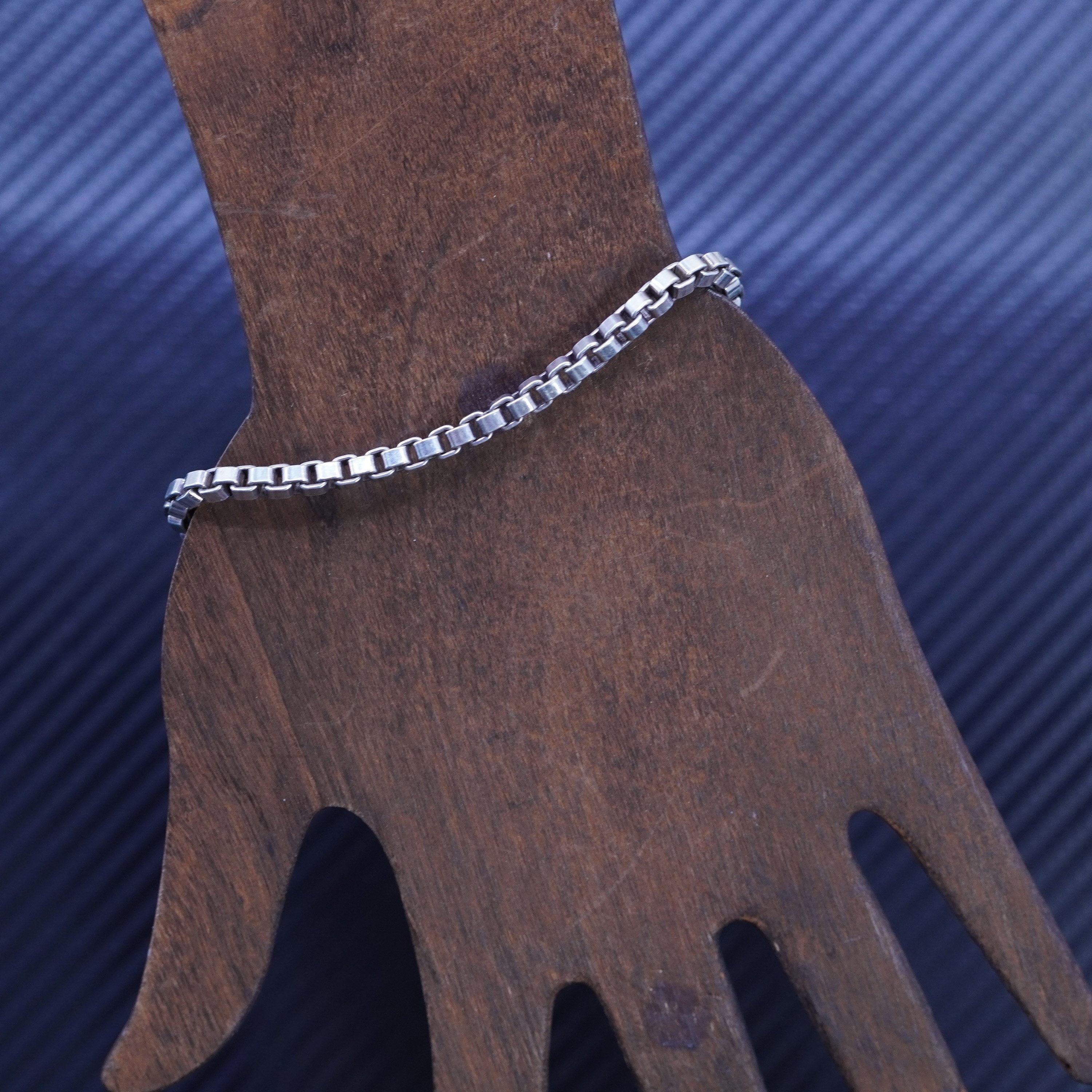 ■VINTAGE HOLLYWOOD■ Square Bold Chain Bracelet VH24NNBR170 kinn_14k_gold_fine_jewelry_cob