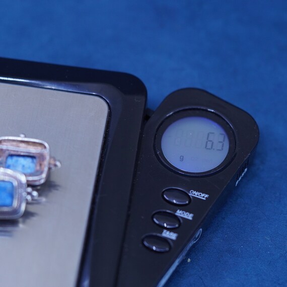 Vintage sterling silver 925 rectangular earrings … - image 5