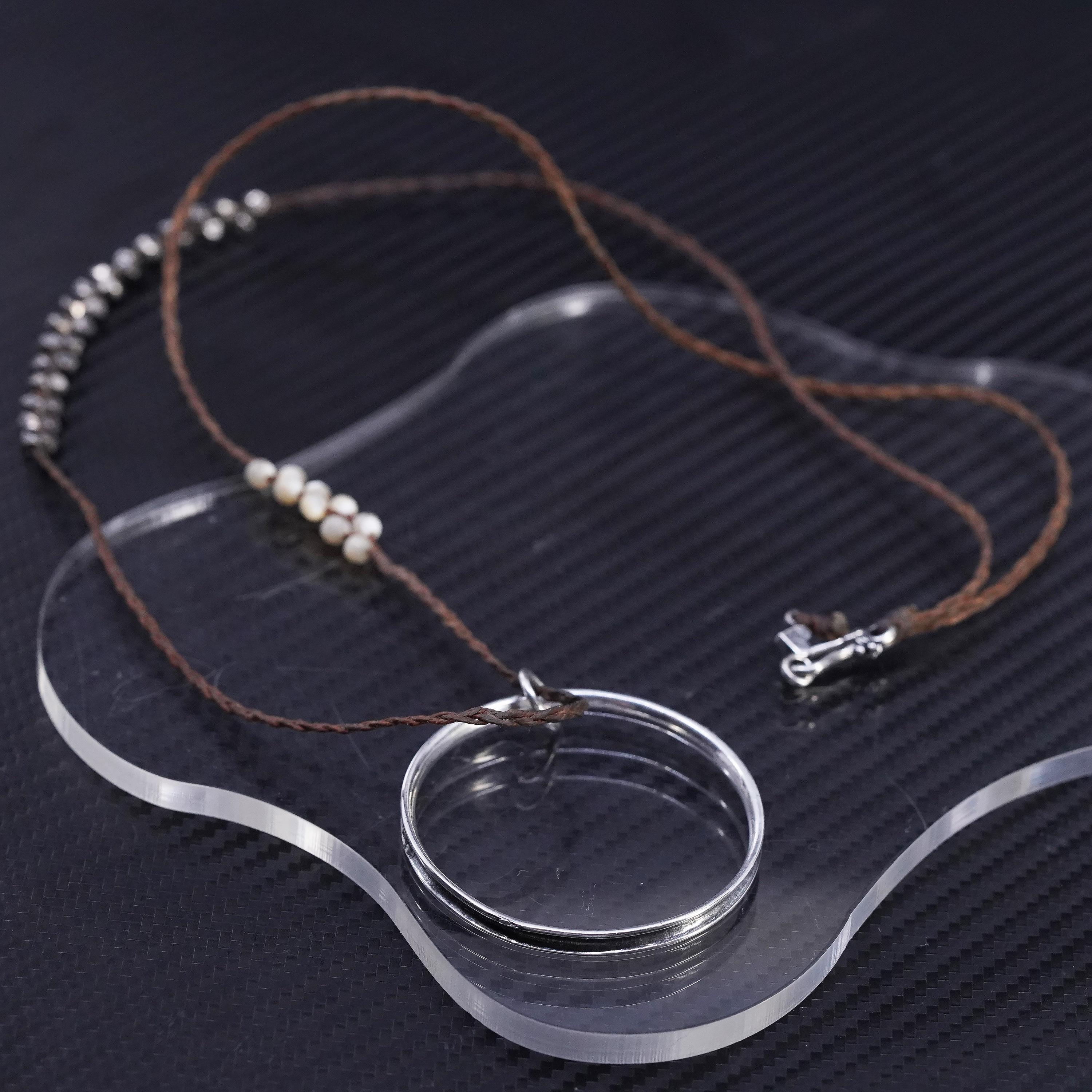 30”, Vintage Chan Luu CL Extra Long Linen Necklace With Sterling 925 ...