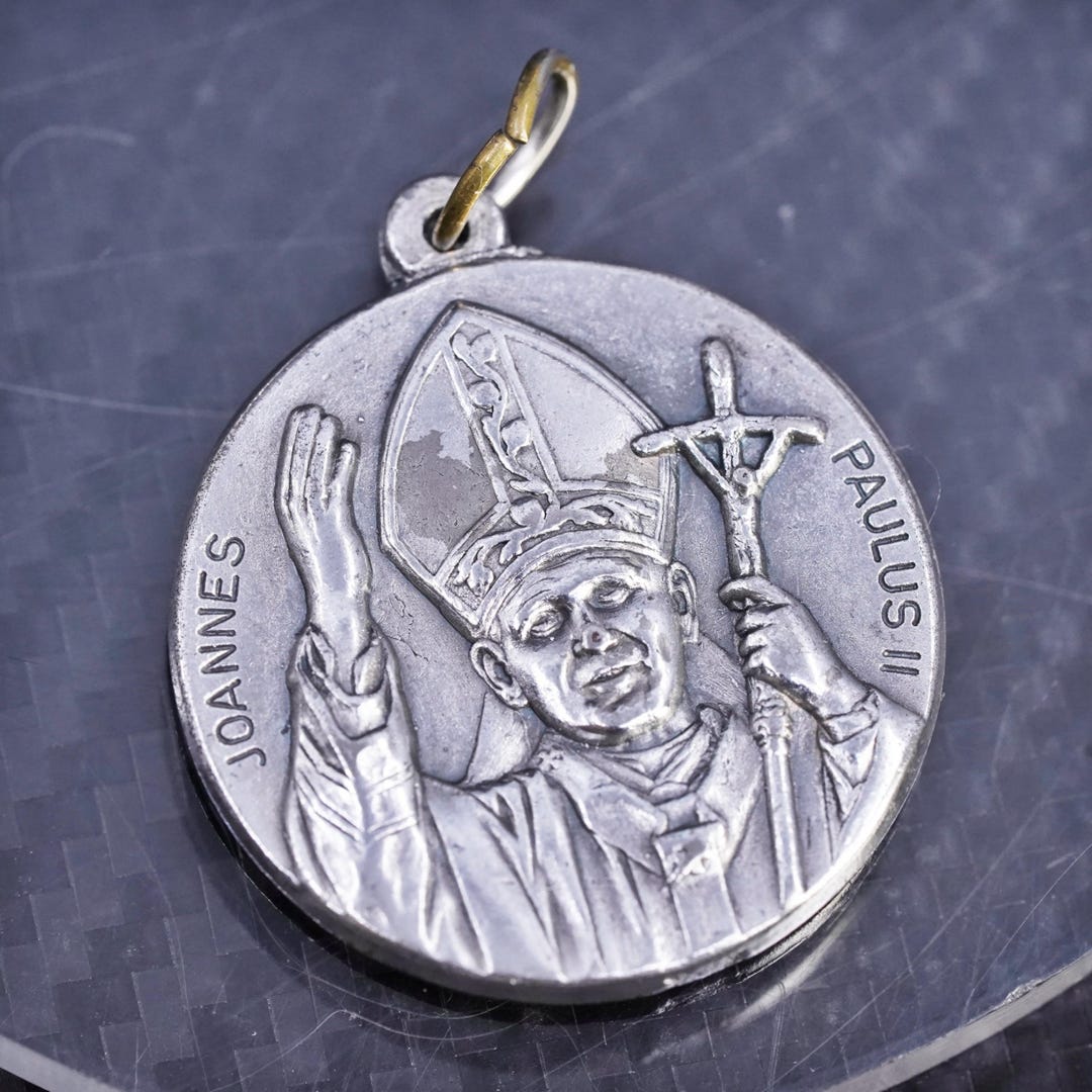 Vintage Pope John Paul II Jubilee Medal 1983 | Catholic Papal Medallion ...