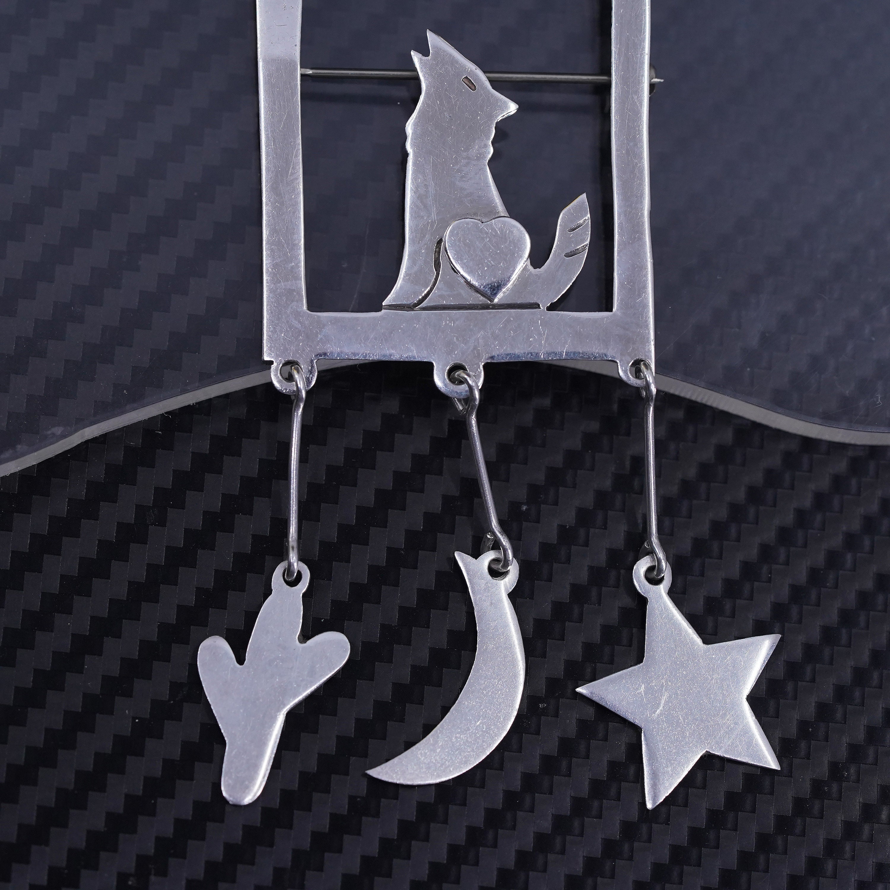 Broches de lobos vintage