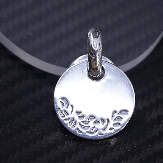 925スターリングシルバーのテクスチャードサークルリンクブレスレット7.5インチファンシーファインジュエリーギフト用女性