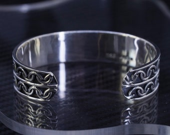 6”, Vintage Southwestern Sterling Silver 925 Handmade Woven