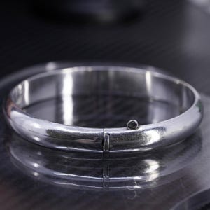 Bracciale Rigido In Argento Sterling 925 Per Donna, Largo 25 Mm, Regolabile, Fatto A Mano, Regalo Ideale