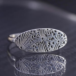 size 6.75, vintage Mexican sterling silver 925 handmade ring, textured band, stamped 925