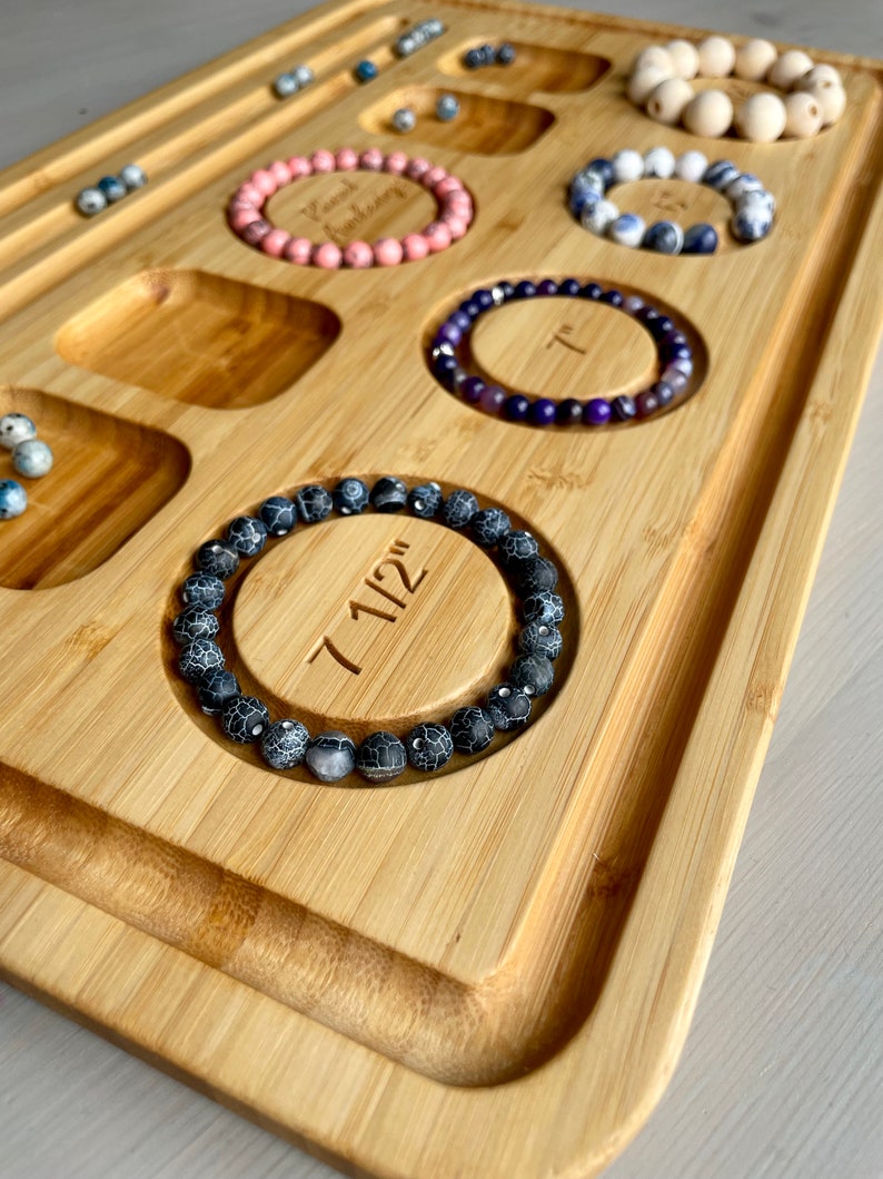 Customizable Bamboo Bead Board Wooden Bead Tray Bead Etsy