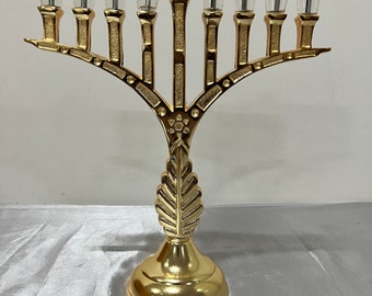 Chanukah Big Menorah candle holder | Jerusalem Temple Menorah | oil cups are complimentary