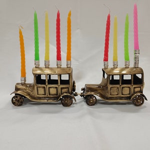 Kids Jeep Hanukkah Menorah: Toy Car Candle Holder