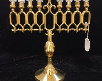 Judaica Hanukkah Menorah , Chanukah candle holder, made up 9 branch, height 25 cm