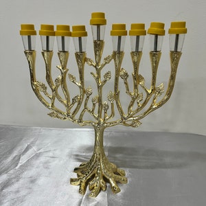 Jerusalem Hanukkah menorah | new design unique menorah | tall 7.8&#39;&#39; |