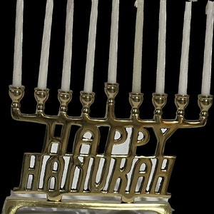 Chanukah candle holder, Hanukah Jerusalem 9 Branches candle Holder, Hanukkah Hanukkiah Oil menorah image 5