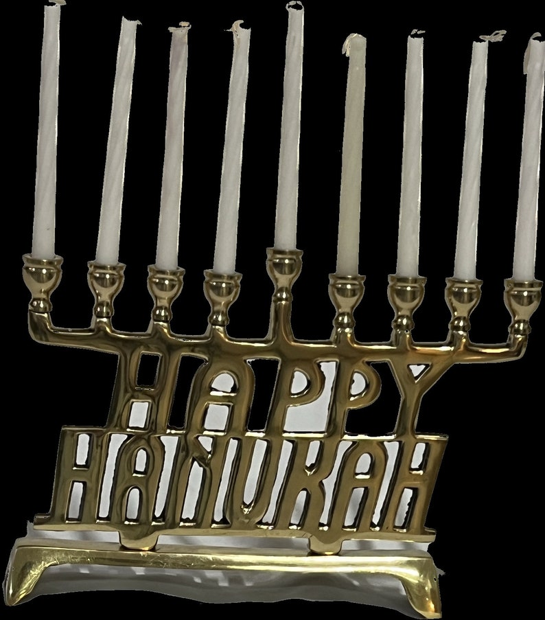 Chanukah candle holder, Hanukah Jerusalem 9 Branches candle Holder, Hanukkah Hanukkiah Oil menorah image 5