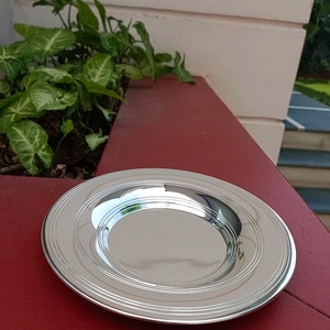 Decorative Kiddush Plate, Silver plated Judaica, Shabbat Judaica, Plate for Kiddush Cup