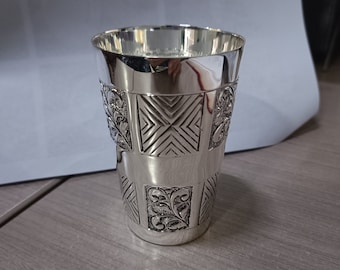 Kiddush Cup, Silver Plated Wine goblet. Jewish best wedding gift