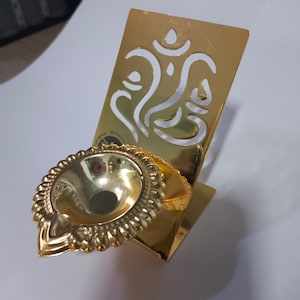 Brass Ganesha Diya: Deepam Tea Light Holder