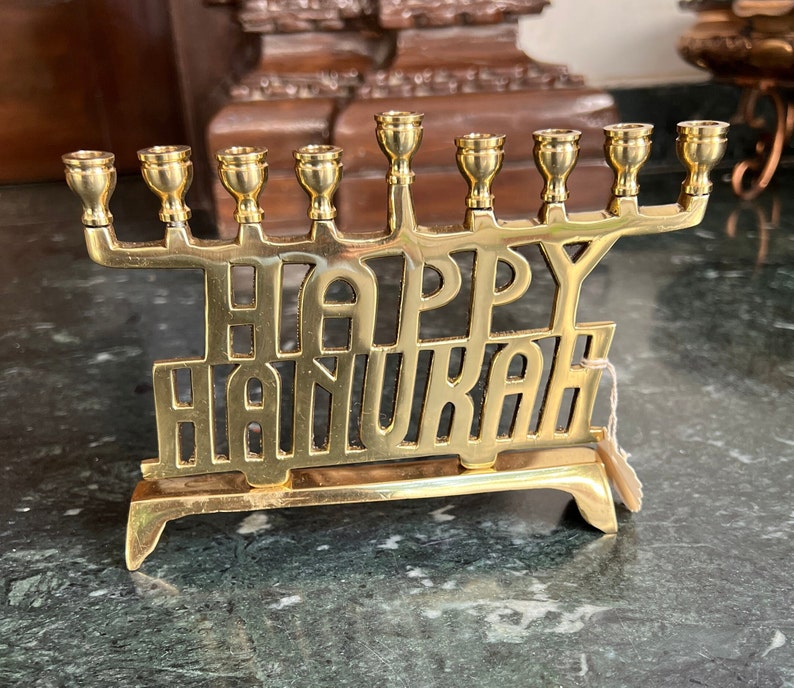 Chanukah candle holder, Hanukah Jerusalem 9 Branches candle Holder, Hanukkah Hanukkiah Oil menorah image 3