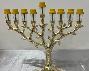 Hanukkah menorah 9 branch candle stand | 9 branch chanukia menorah