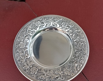 Silver Plated Sam Judaica Tray, SD999 silver plated plate, Decorative Kiddush Plate, Shabbat Judaica