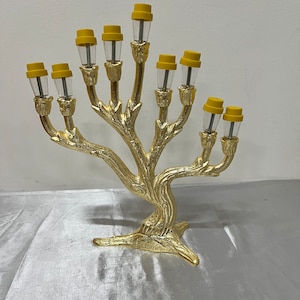 Tree of Life Hanukkah Menorah: Sam Judaica Jewish 9-Branch
