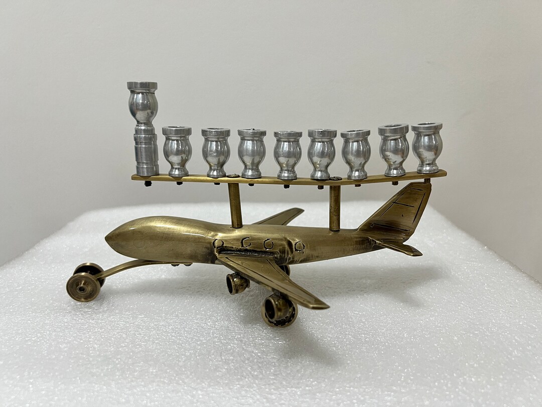 Buy Boing Plane Menorah Golden Menorah Jewish Hanukkah Menorah Online