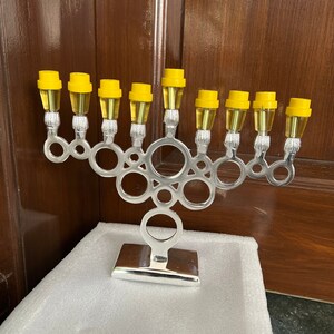 Silver Plated Hanukkah Menorah: Modern Jewish Masterpiece