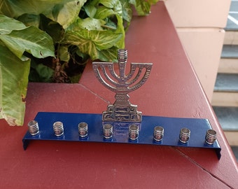 Jewish menorah 9 candle holder, Chanukah menorah Sam Judaica