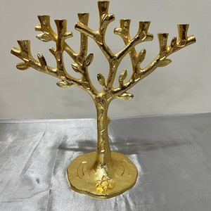 Jerusalem HANUKKIA MENORAH Candle Holder Hanukka | sam judaica Jewish menorah
