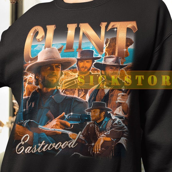 Sweat-shirt vintage CLINT EASTWOOD, Pull hommage à Clint Eastwood, Fan de Clint Eastwood, Pull rétro Clint Eastwood, Cadeau Clint Eastwood