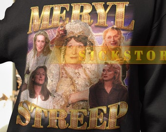 MERYL STREEP Vintage Sweatshirt, Meryl Streep Homage Sweater, Meryl Streep Fan Tees, Meryl Streep Retro 90s Sweater, Meryl Streep Merch Gift