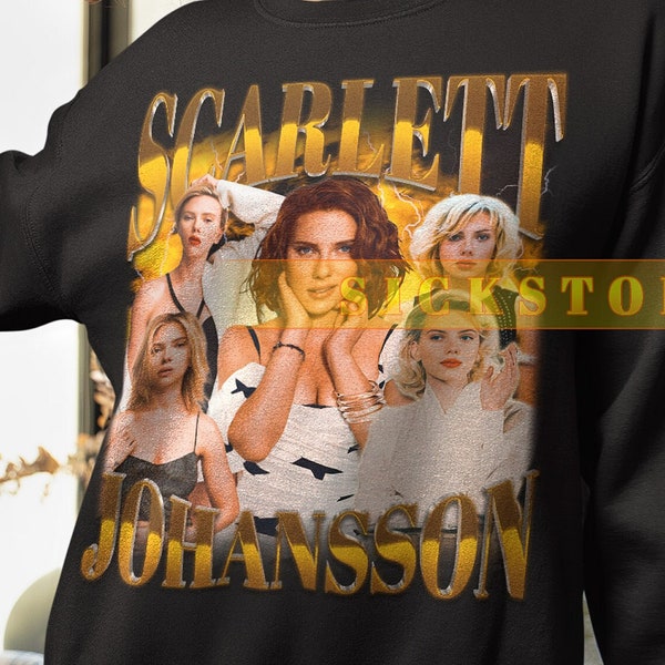 Scarlett JOHANSSON Vintage Sweatshirt, Scarlett Johansson Hommage Pullover, Scarlett Johansson Fan, Scarlett Johansson Retro 90er Jahre Pullover Merch