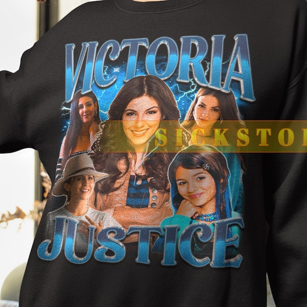 VICTORIA JUSTICE Vintage Sweatshirt, Victoria Justice Homage Sweater, Victoria Justice Fan, Victoria Justice Retro 90s Sweater Merch Gift