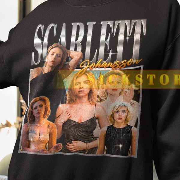 Scarlett JOHANSSON Vintage Sweatshirt, Scarlett Johansson Hommage Pullover, Scarlett Johansson Fan, Scarlett Johansson Retro 90er Jahre Pullover Merch