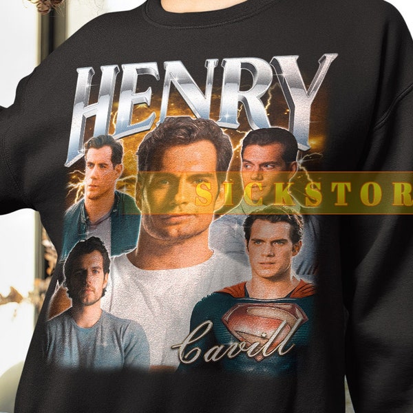 HENRY CAVILL Sweatshirt, Henry Cavill Homage Sweater, Henry Cavill Fan Tees, Henry Cavill Retro 90s Sweater, Henry Cavill Merch Gift